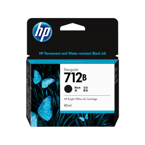 HP 712B 80ml Black DesignJet Ink Cartridge