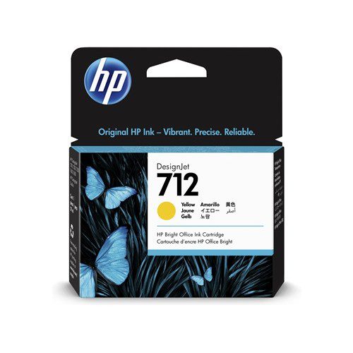 HP 712 29ml Yellow DesignJet Ink Cartridge