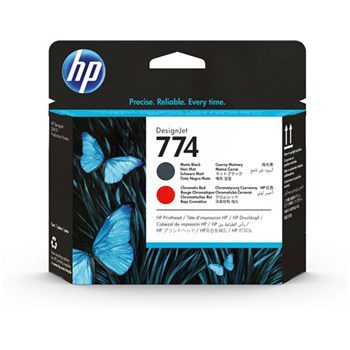 HP 774 Matte Black/Chromatic Red DesignJet Printhead